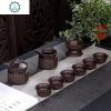 紫砂壶快客杯便携式茶具家用茶壶一壶两杯旅行办公室整套陶瓷茶具 封后 龙纹款9件套送不锈钢茶漏