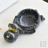 北欧家用可爱卡通动物牛年家居创意法斗客厅个性潮烟灰缸防飞灰