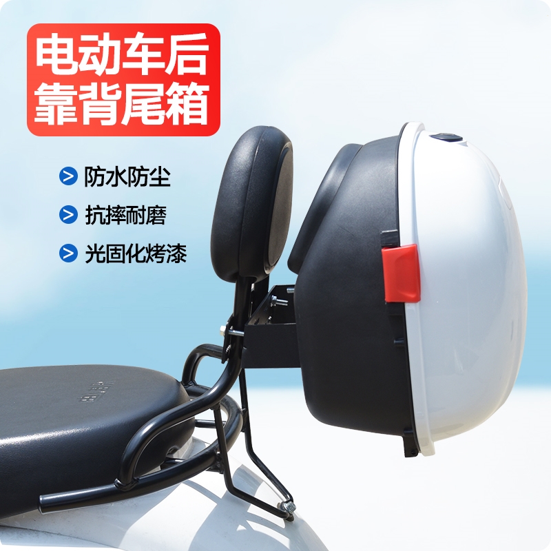 闪电客电动车后备箱通用雅迪爱玛台铃小牛新日绿源电瓶车后靠背尾箱储物(RnQ)