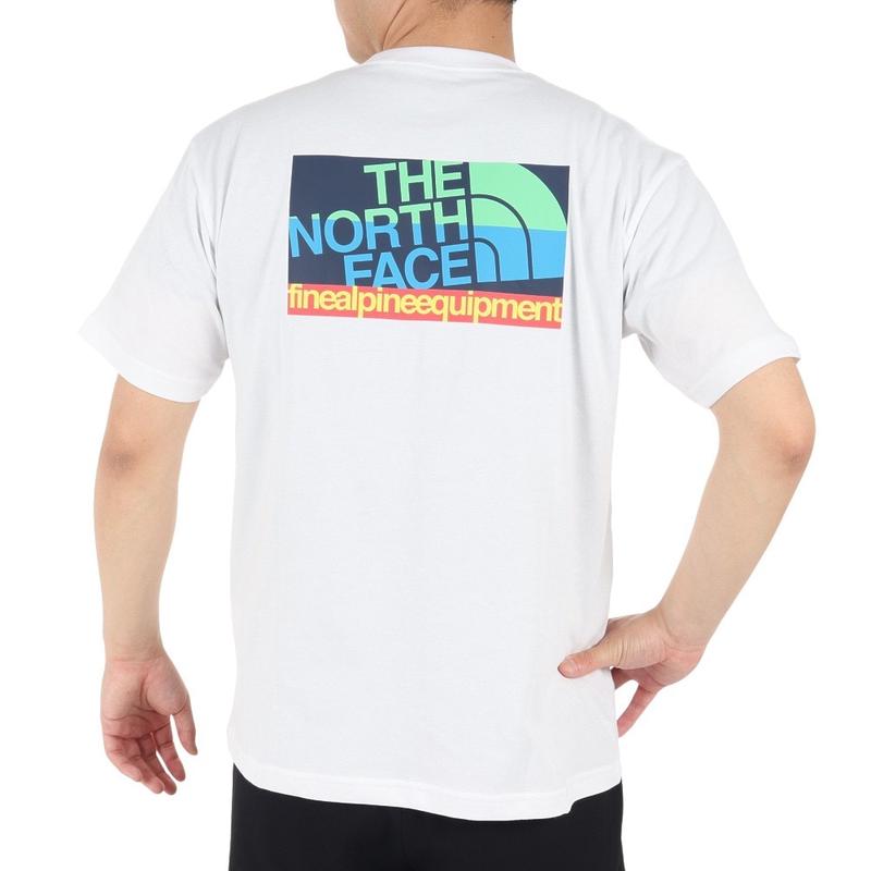 THE NORTH FACE户外速干男款短袖T恤棉涤纶拼接修身运动休闲上衣
