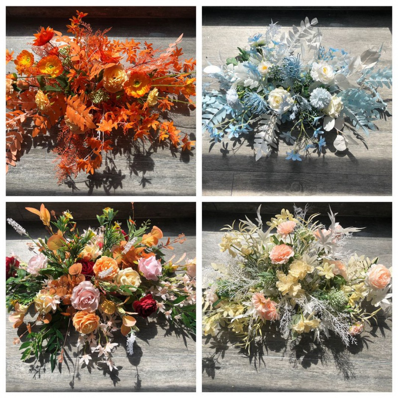 开心孕新款婚庆道具绢花排花艺森系t台装饰场景布置挂