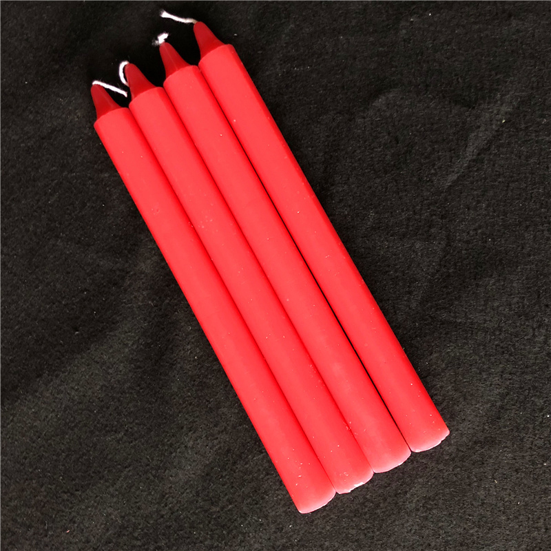 无味蜡烛红白家用照明蜡烛烛光晚餐蜡烛婚礼长杆蜡烛加高2522红色4支