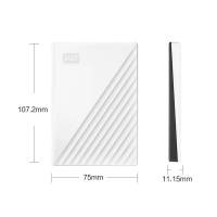 西部数据(WD)2TB USB3.0移动硬盘My Passport随行版 2.5英寸 白色(密码保护 自动备份)3年质保