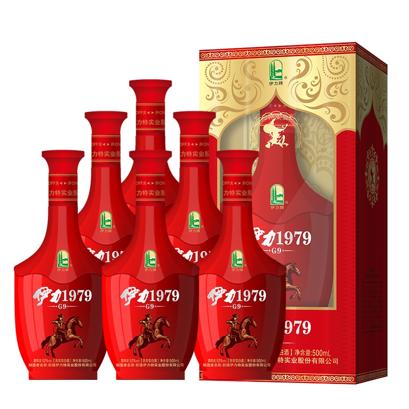 新疆伊力特白酒整箱52度浓香型伊力1979 G9