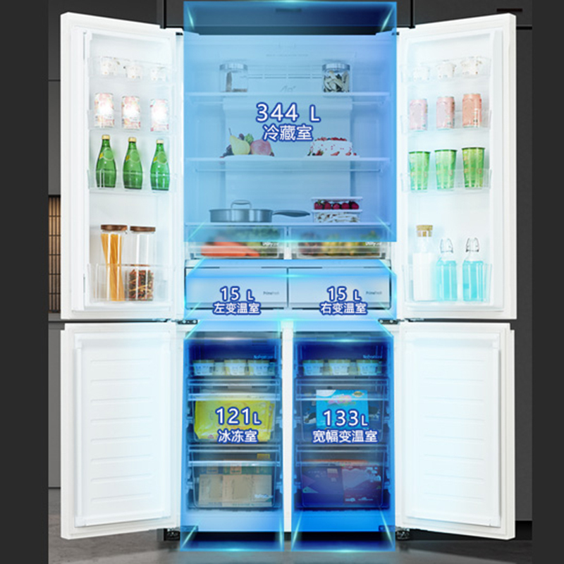 松下(Panasonic)NR-W632CG-W 628升十字对开门冰箱 宽幅变温 APP智控 顶置压缩机 白色高清大图