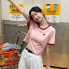 [1.5折价33元]唐狮夏季新款短袖女T恤女百搭小个子短款上衣甜美撞色体恤sz