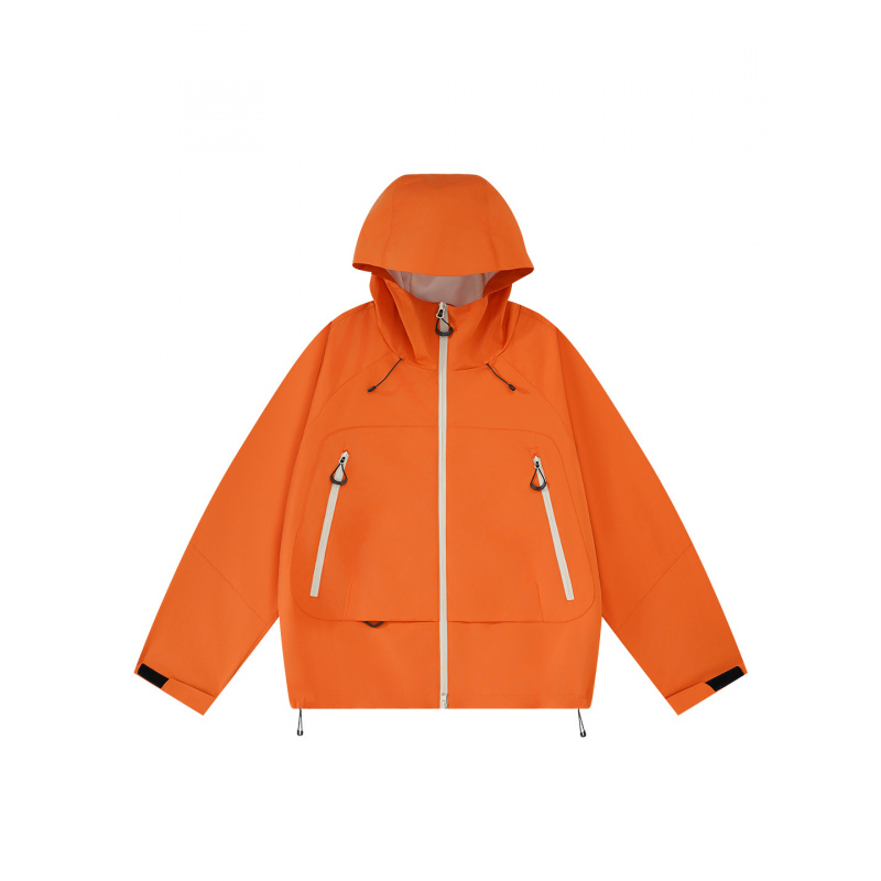 山系户外冲锋衣新款情侣纯色夹克外套防风防水登山服男女同款