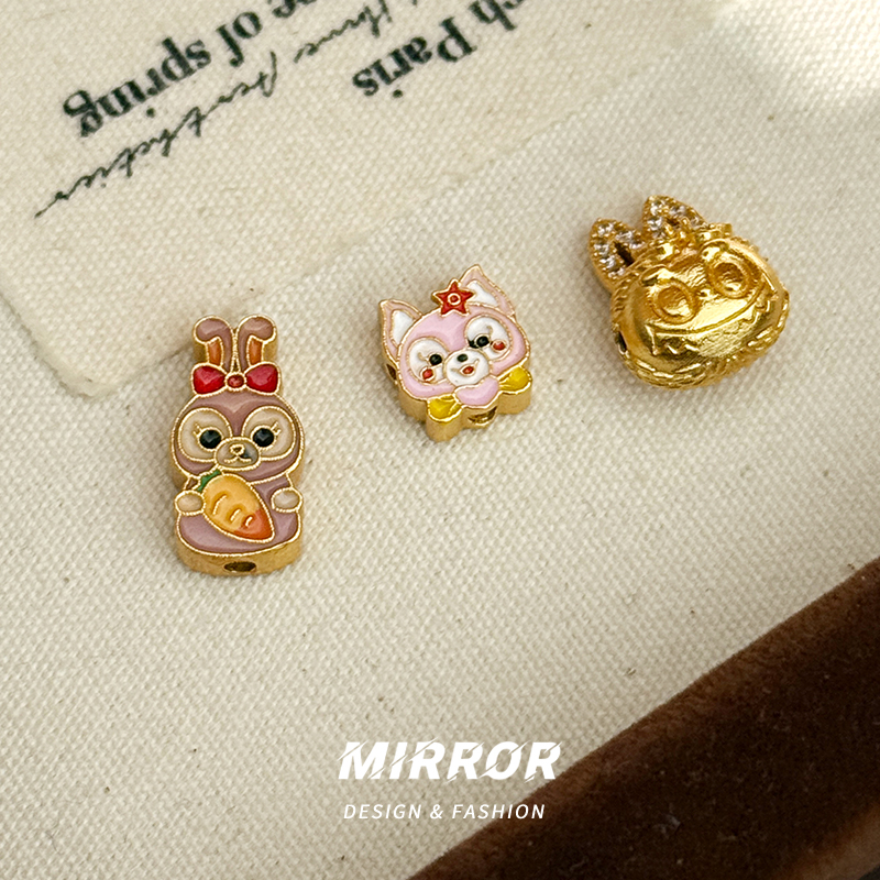 925纯银粉猫胡萝卜兔子吊坠女仅项坠创意礼物学生轻奢新 BCZ1983送女朋友老婆情人节七夕生日礼物