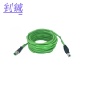 钊铖 直头连接线M12转RJ45网线4针3米/根