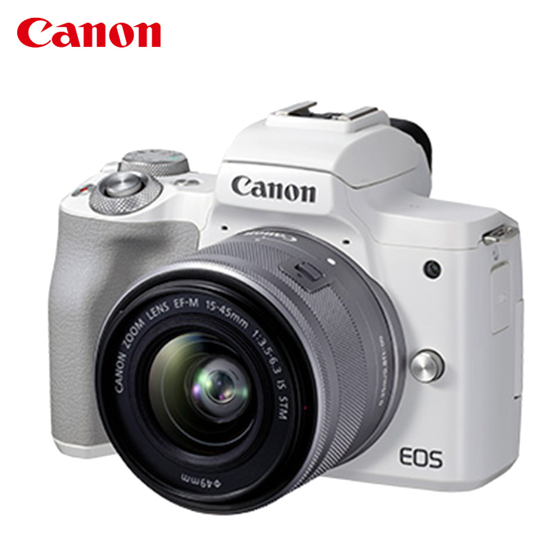 佳能(Canon)EOS M50 Mark II M50二代 微单相机 数码相机 白色(15-45 微单镜头)Vlog相机 4K 视频拍摄