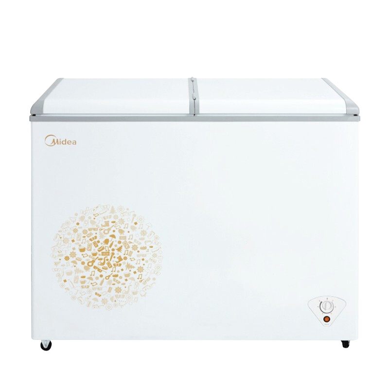 美的midea冰柜冷柜卧式双温柜220l升二级能效日耗057度电bcd220vme