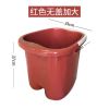 加大号无盖6按摩轮欧红[加高推荐] 泡脚桶过小腿洗脚盆加厚塑料足浴桶带盖沐足盆子带轮家用泡脚神器