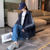 [1折价72.9元叠加优惠券]唐狮 |春季新款女连帽侧边拼条外套潮酷百搭休闲净色上衣女