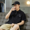 [1折价36.9元叠加优惠券]唐狮夏季新款男短袖polo衫翻领辑明线潮流港风短袖透气保罗衫