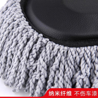 除尘掸洗车拖把伸缩长柄除尘洗车掸子清洁除尘洗车清洁用品手柄不锈钢管具除尘擦车洗车子 灰色