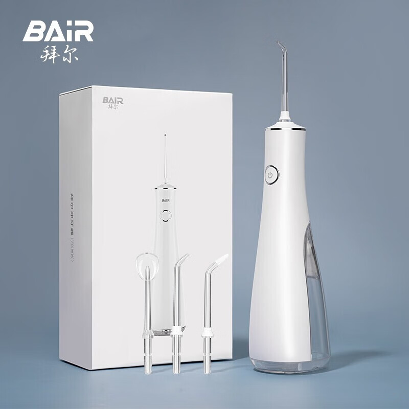 拜尔(BAiR) 便携充电式冲牙器水牙线M6PLUS(配3个喷嘴)