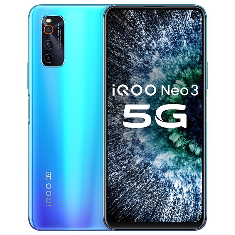 vivo手机iqoo neo3 vivo iqoo neo3 5g 12gb 128gb 青空蓝 高通骁龙