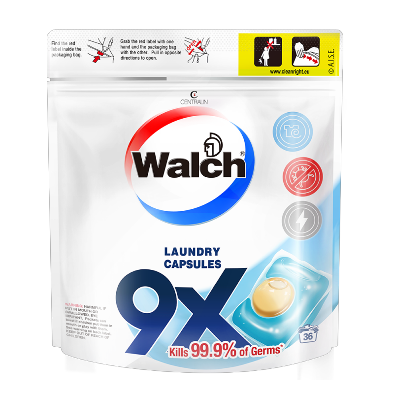 威露士9X除菌洗衣凝珠袋装36粒