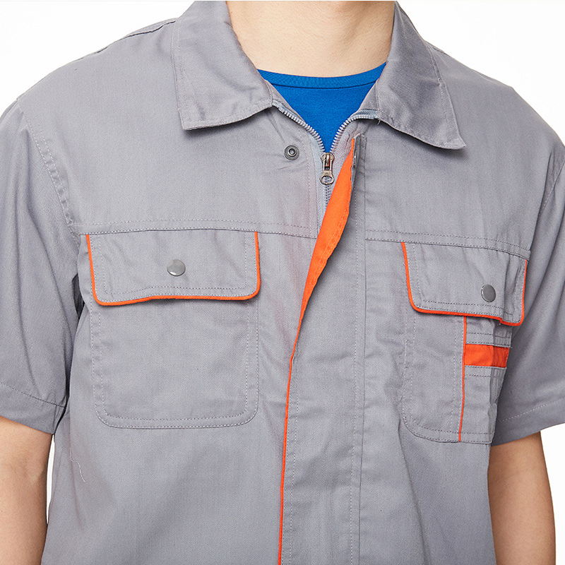 劳保工作服涤棉工作服套装夏季汽修服厂服定制印logo视频