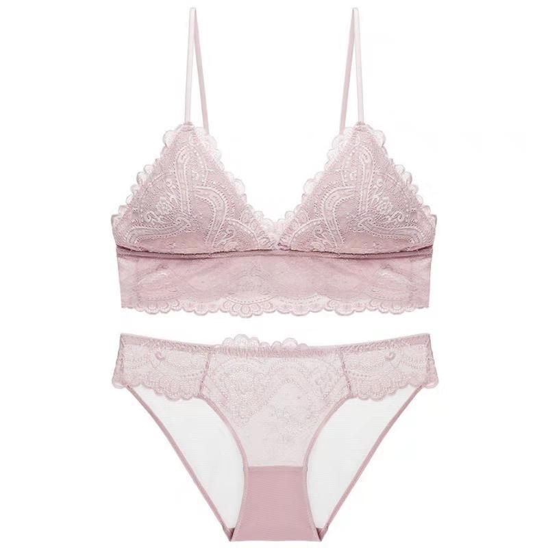 品牌时尚2020新款韩版时尚无钢圈三角杯少女性感内衣文胸套装视频