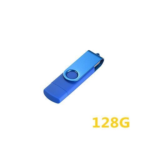 蓝色 64G[送礼包]豪华版|手机电脑两用u盘128g旋转汽车16g/32g/64g车载ppomp3优盘S0