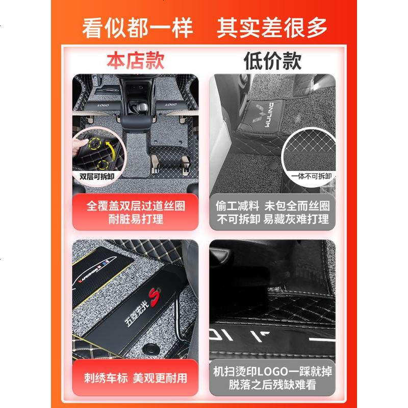 [补贴10%]专用于新五菱宏光s/S1/S3/miniev/plus脚垫7座全包围汽车老款七座高清大图
