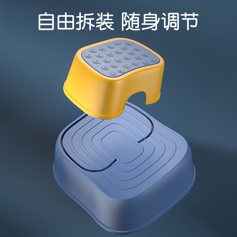 开优米(kiuimi)儿童马桶垫脚凳宝宝踩脚踏凳子坐便凳洗手台阶梯凳洗脸脚踩凳防滑凳绿色