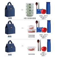 时光旧巷饭盒手提包保温袋子带饭包便当包铝箔上班族午餐袋便携