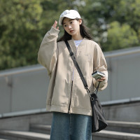 唐狮棒球服外套女春季新款左胸字母短款上装韩版宽松时尚百搭