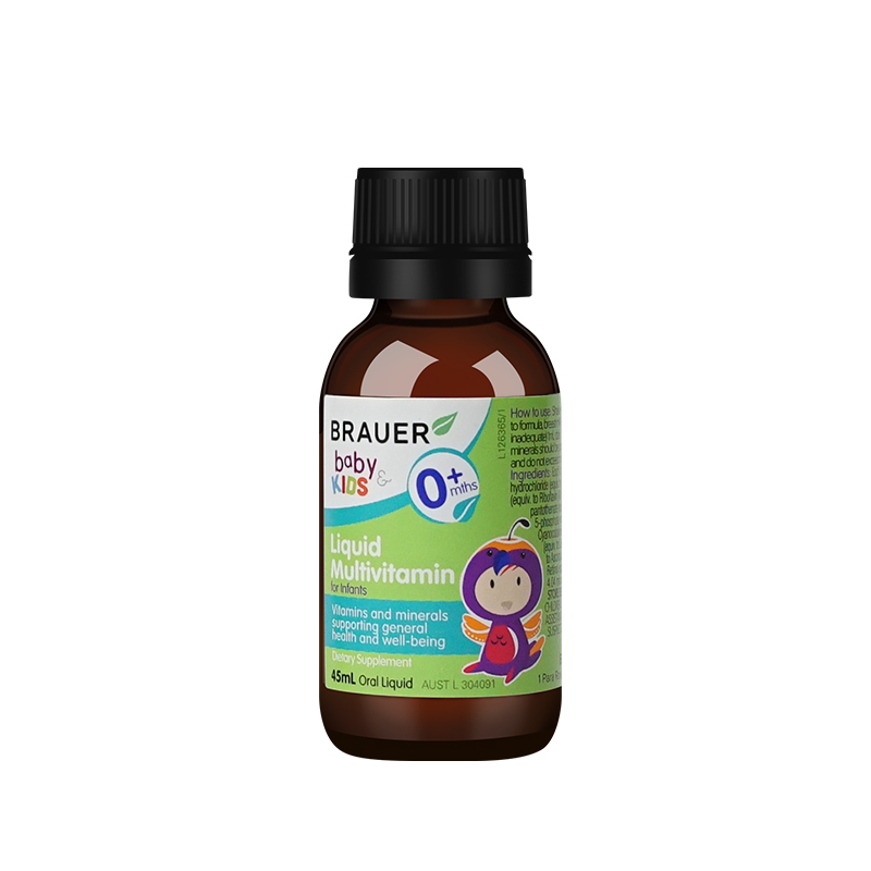 澳洲小绿瓶蓓澳儿brauer婴儿复合维生素滴剂45ml/瓶装