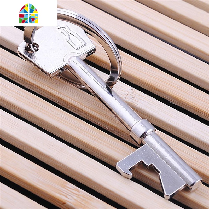 创意钥匙扣啤酒开瓶器两用 钥匙形个性小礼品锌合金啤酒起子定制 FENGHOU 剑齿虎OPP袋简装