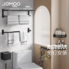 九牧(JOMOO)浴室置物架雅黑毛巾架免打孔挂件卫生间套装7件套9394157