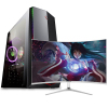 铭能 12代i7 12700F十二核/GTX1650独显/16G内存/512G固态 组装机 台式电脑 台式机 电脑主机 家用办公电脑 商务设计学生直播赛博朋克游戏电脑+32英寸曲面