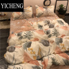 YICHENG美式浪漫清新花卉四件套少女心床上用品双人1.8米被套床单三件套