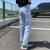 [1折价55.9元叠加优惠券]唐狮春秋季新款女牛仔长裤宽松阔腿直筒裤潮流百搭裤子女显瘦