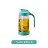 油壶日式自动开合橄榄油壶厨房酱油瓶调料瓶玻璃防漏纳丽雅家用油瓶 GPG蒂芙尼蓝500ml