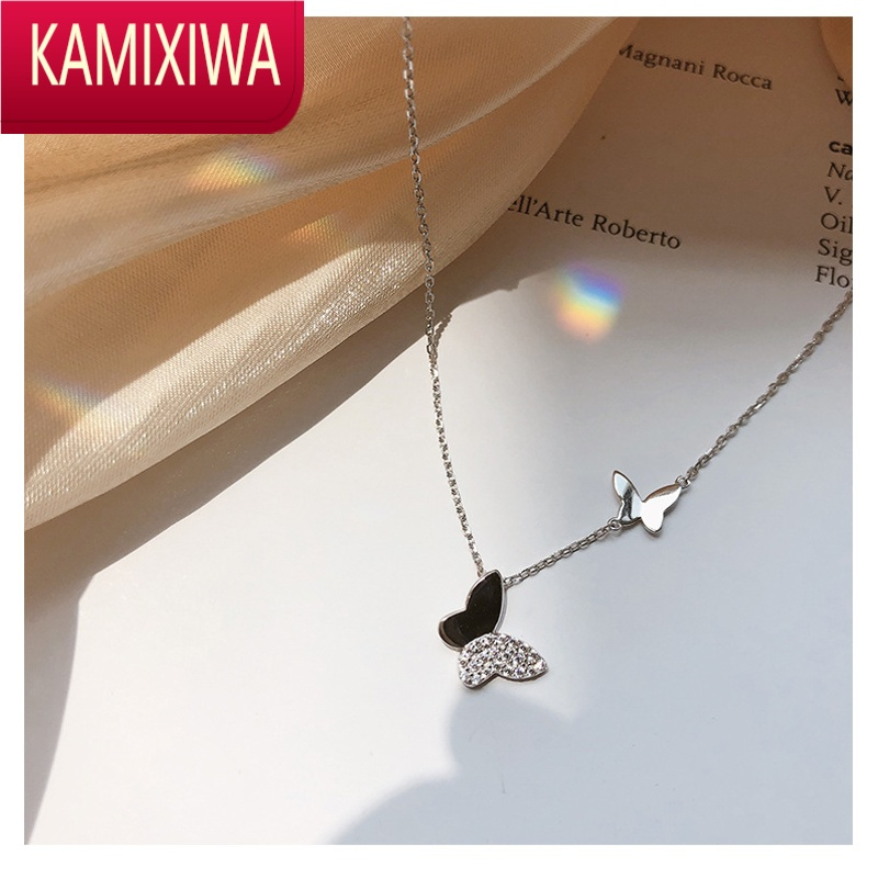 KAMIXIWAS蝴蝶项链女锁骨链小众设计ins风气质轻奢简约饰品高级感