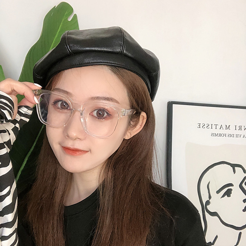 浪健langjian透明眼镜框女素颜近视眼镜防辐射抗蓝光护眼睛框镜架男平