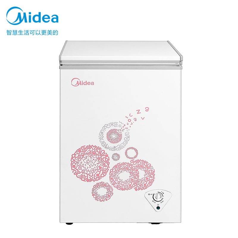 美的(Midea)96升 冷藏冷冻转换冰柜 迷你家用小冷柜 一级能效 顶开门小冰箱 BD/BC-96KM(E)