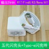 oppo十倍变焦r15x适用充电器通用r9 R15X A11 数据线r9s r15 r7 五代闪充头+[1根]Typc-