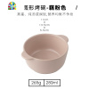 蒸蛋碗陶瓷双耳碗家用小碗带盖烤碗儿童蛋羹碗辅食碗早餐碗 FENGHOU 正方-深蓝色