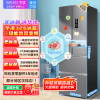 [官方正品]华凌326升美的出品法式多门一级能效双变频风冷家用电冰箱节能保鲜净味冰箱BCD-326WFPH