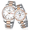瑞士嘉年华Carnival情侣手表新款双日历夜光防水全自动机械表 男女情侣表对表休闲时尚镶水钻金属腕表8685G