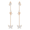 SWAROVSKI LILIA镀玫瑰金色穿孔耳环