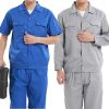 秋季工作服套装男女劳保服长袖短袖工程厂服工人汽修工装薄款上衣诺妮梦