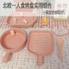 买家款手把盘餐盘烤盘装菜盘子烤箱用陶瓷盘组合餐具