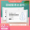 [亏钱冲销][闪电发货]十月芯晴(10包120片)衣物清洁湿纸巾一次性免洗不伤衣12片/包便携羽绒服清洁湿巾(整10包)