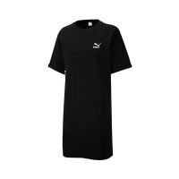 PUMA 后背印花套头短袖连衣裙 黑色 623257-01