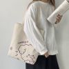 2021新款帆布包女单肩日系ulzzang大学生上课ins布袋子包大容量潮 lovely熊米色单肩款