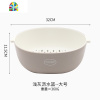 北欧风ins双层洗菜盆淘菜家用客厅水果盘收纳筐菜篮淘米篮 FENGHOU 浅灰组合(收藏送削皮刀)洗菜篮洗菜篮